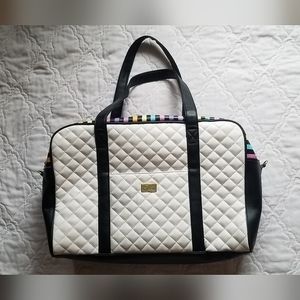 Betsey Johnson Pastel Raindow Weekender Duffel Bag